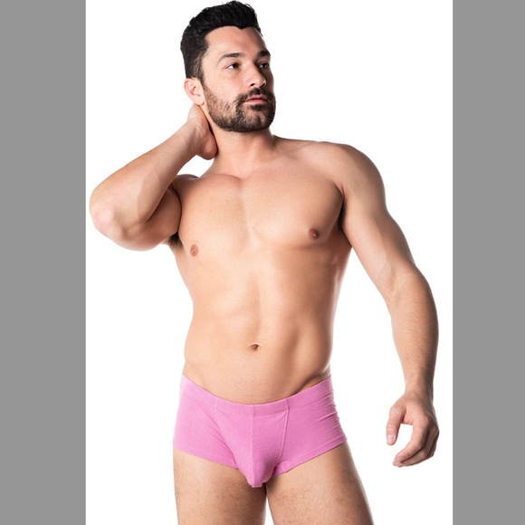 BODYAWARE NEW So Soft Eco Ribbed Pink Boxer Brief Medium Body Aware - Picture 8 of 16